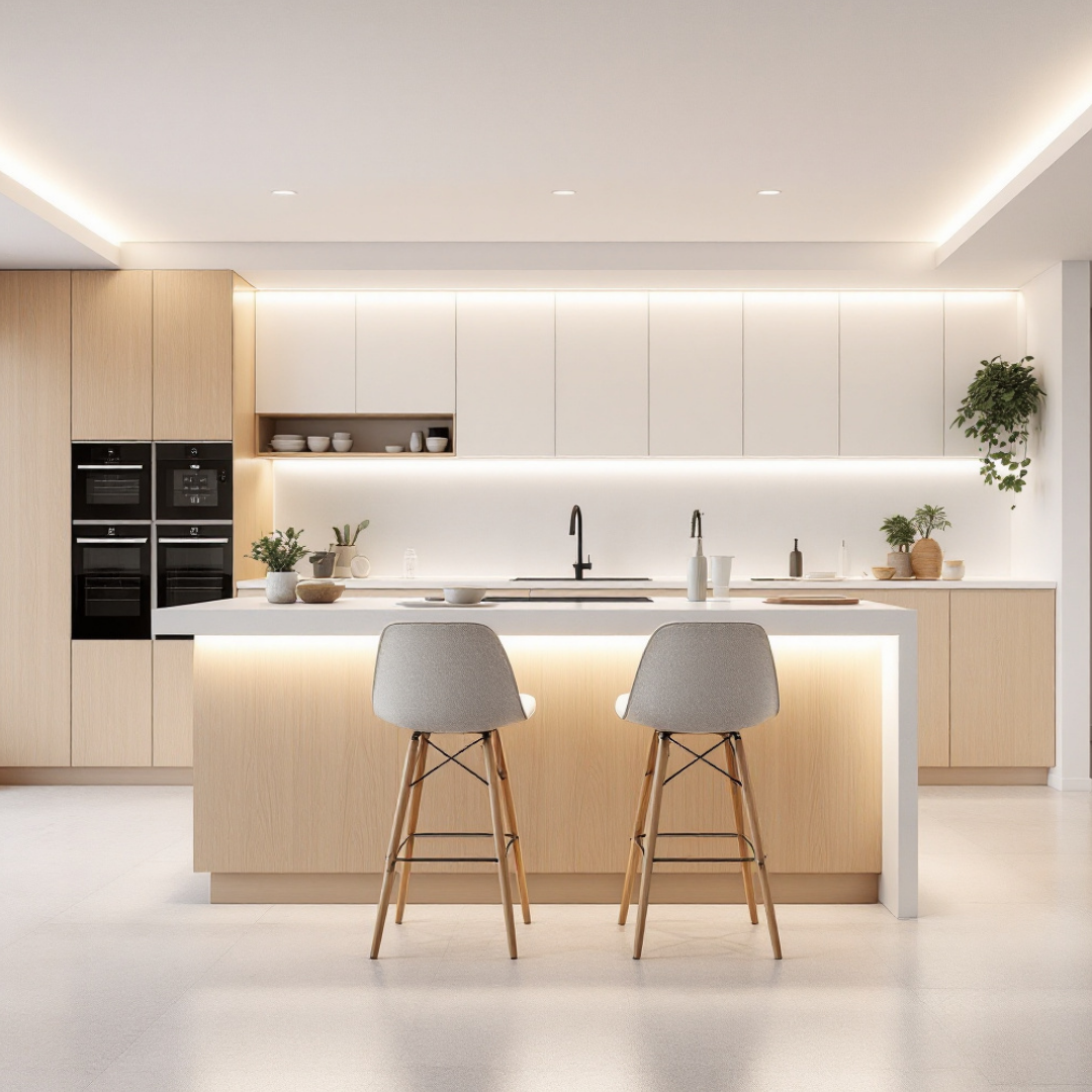 Profil Banda LED Aplicat Negru Plat XL Dispersor Alb Mat 2M