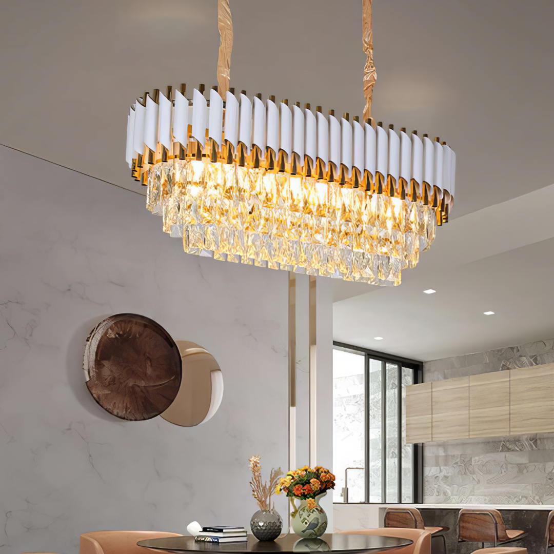 Candelabru Cristal WHITE PANTHER 80X30CM