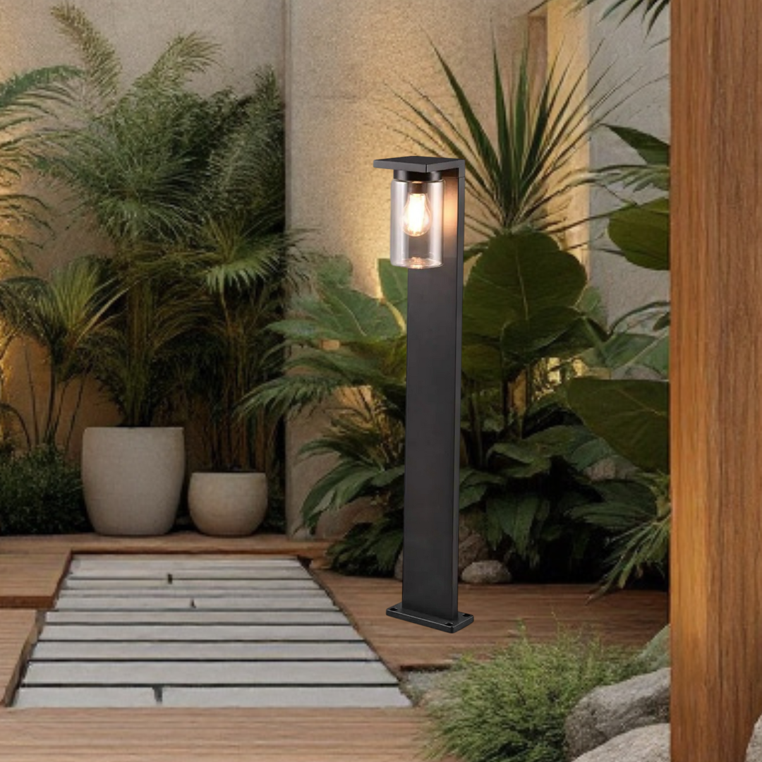 Stalp Ornamental ARDILA Finisaj Negru 100CM 1XE27