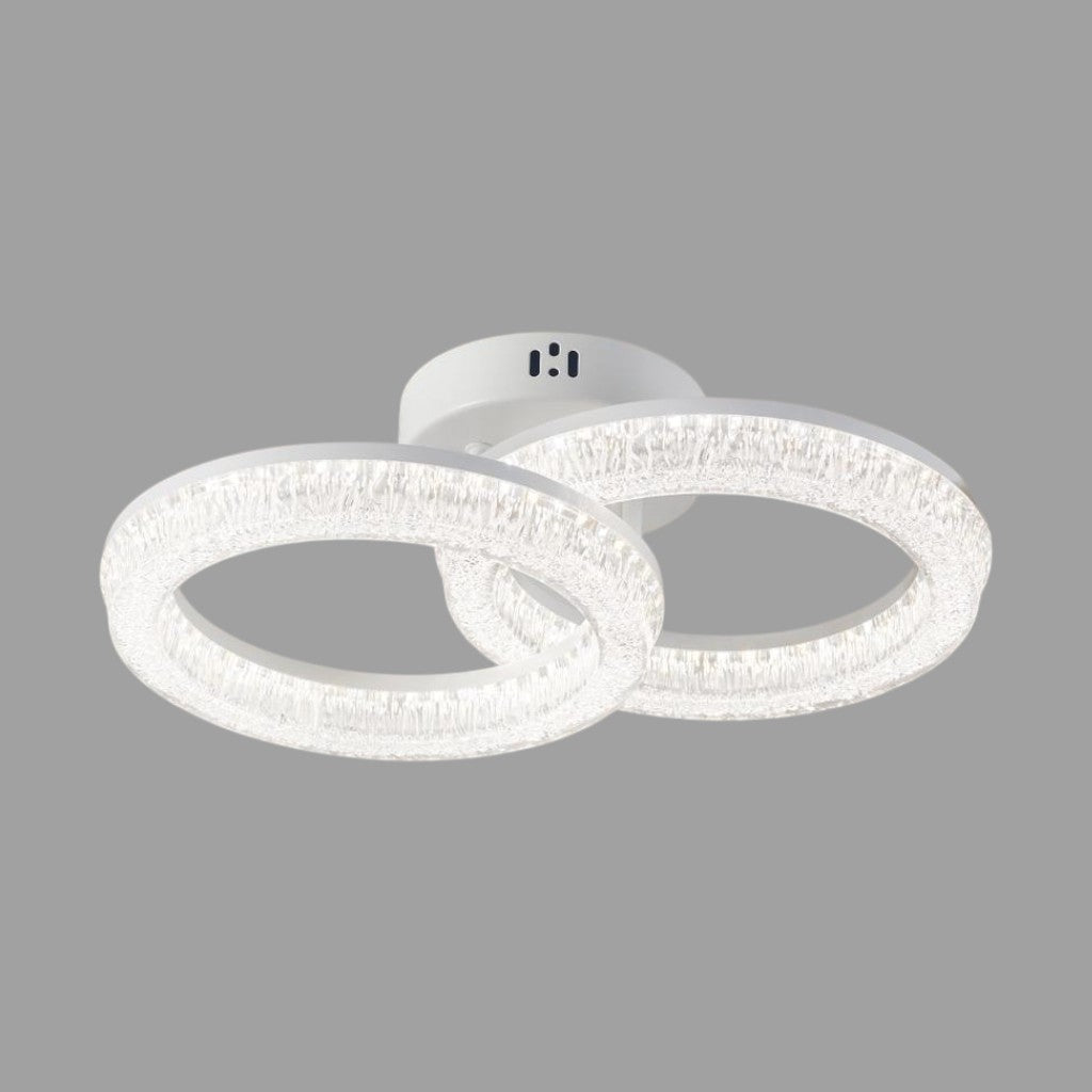 Lustra LED MATEO 2 Circle White Echivalent 300W Telecomanda