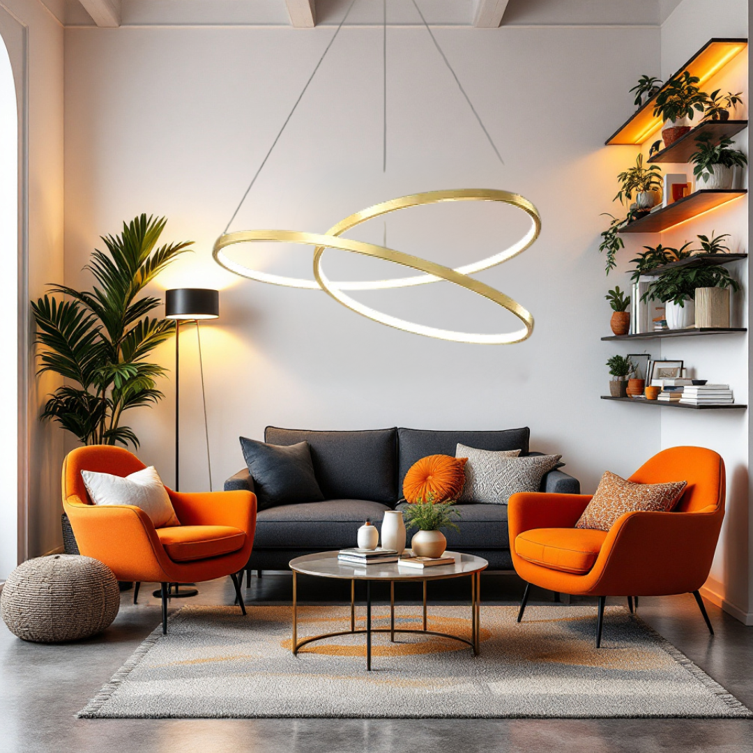 Lustra LED Aurie Suspendata 120W Lumea Telecomanda Echivalent 600W