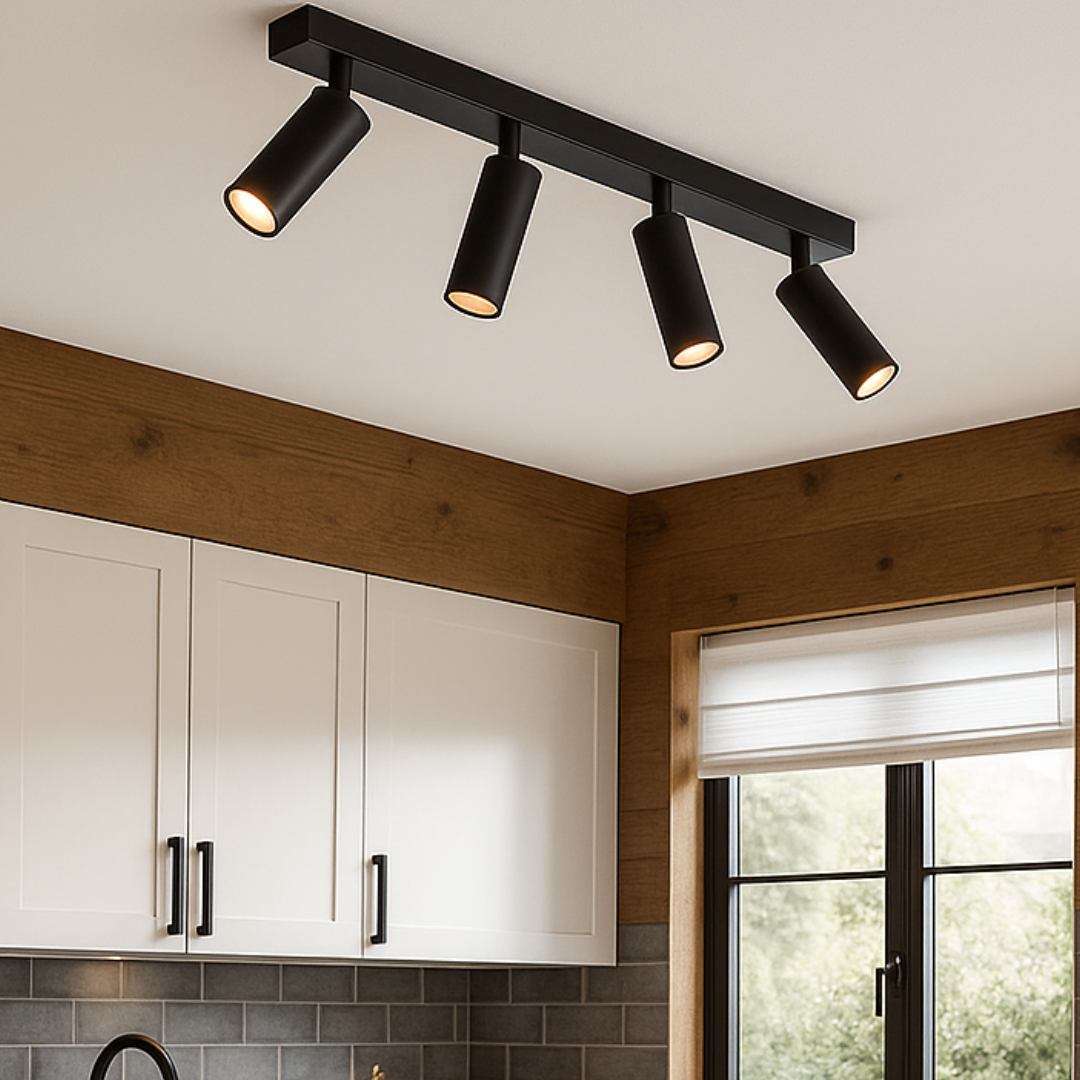 Lustra LED cu 4 Spoturi Reglabile AMBALA Black