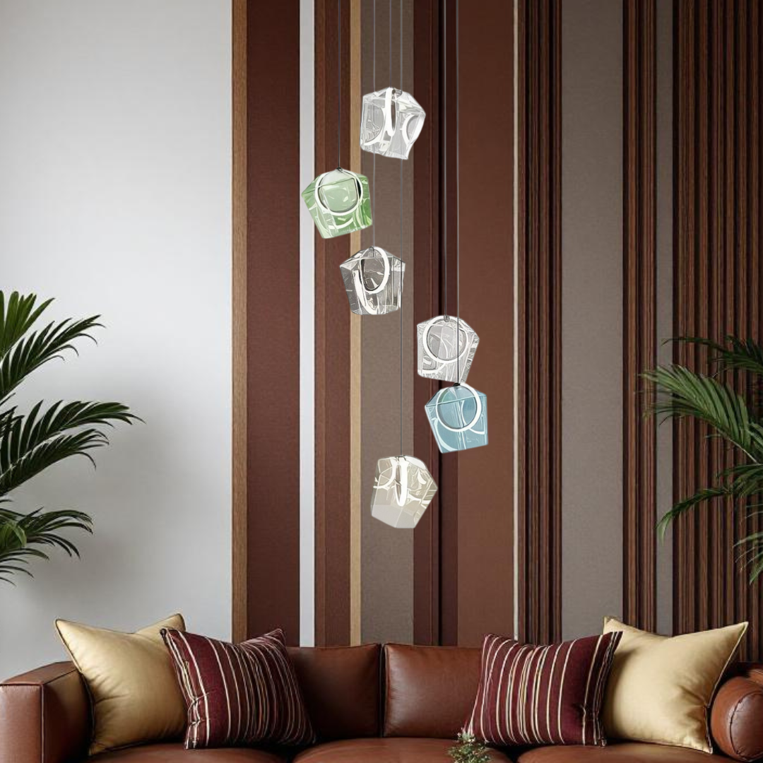 Lustra LED Suspendata Luxury Color Glass