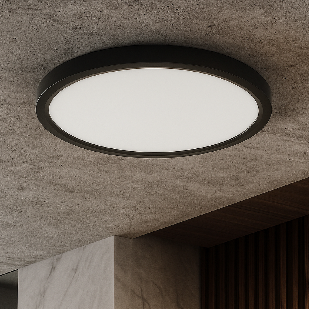 Plafoniera LED Baie 36W Neagra 40cm IP40 3 Lumini Echivalent 400W