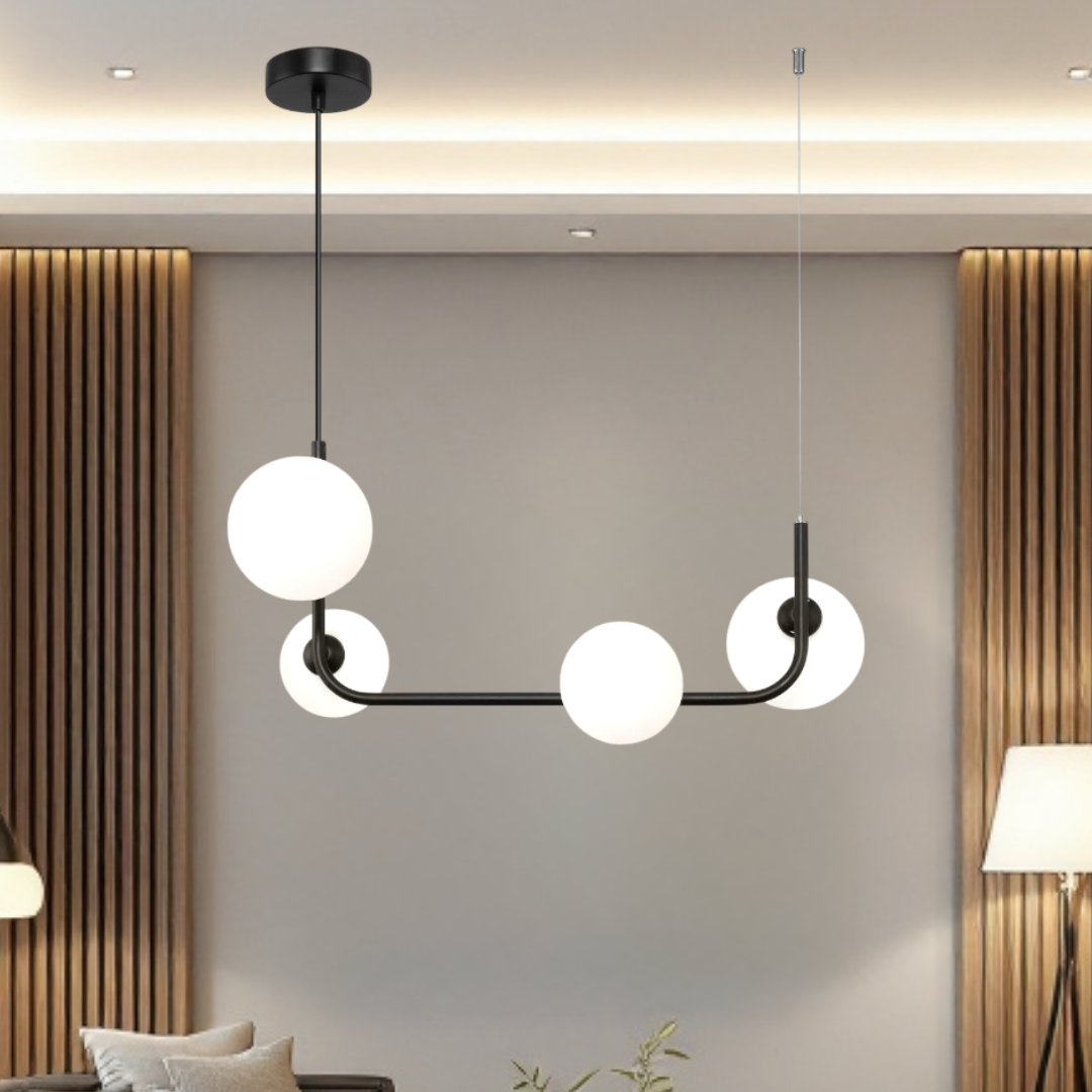 Lustra Abajur MAT BLACK Urban Orbit 4xE27 - 3001-4