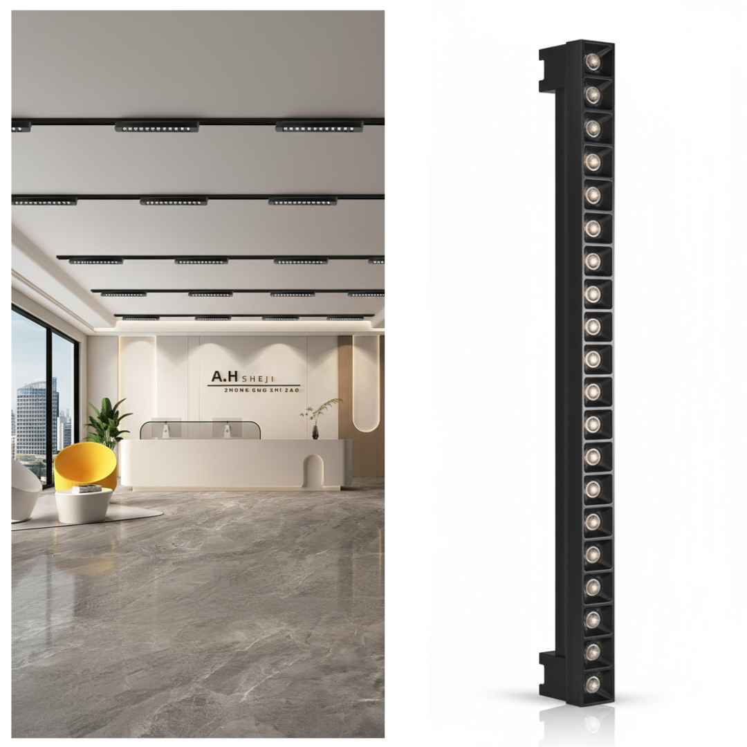 Spot LED Sina Magazin Liniar 22W 58cm Negru