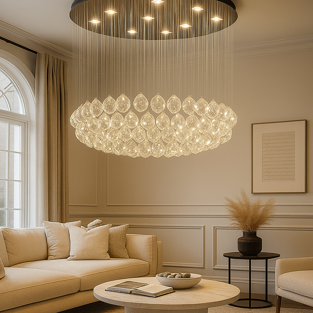 Candelabru LED Cristal Blinx 5x9W Silver Echivalent 400W