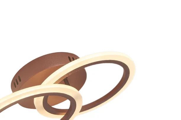 Lustra LED 1+1 Circle Design Maro Echivalent 300W Telecomanda