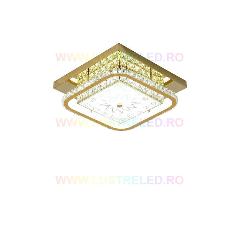 Lustra LED 60W ROYAL SQUARE Gold Echivalent 300W