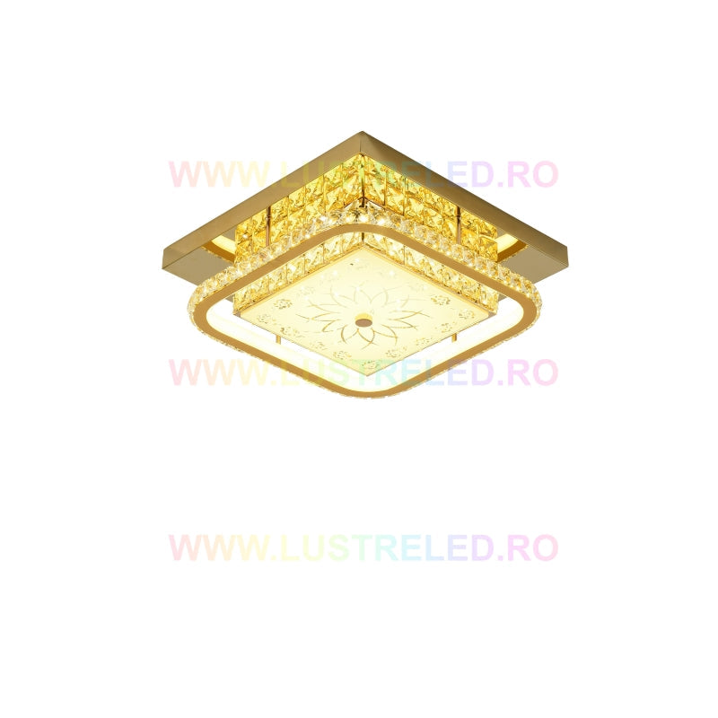 Lustra LED 60W ROYAL SQUARE Gold Echivalent 300W