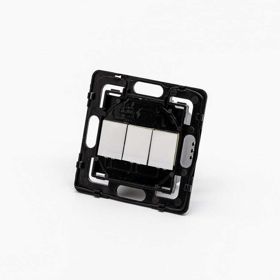 Intrerupator triplu wireless cu touch din sticla
