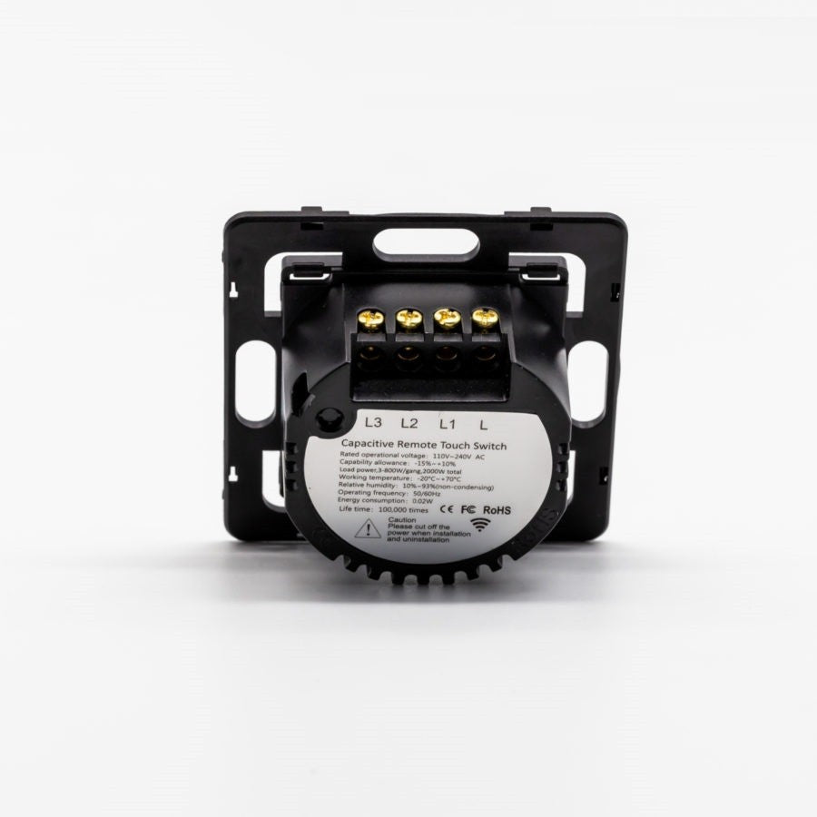 Intrerupator triplu wireless cu touch din sticla