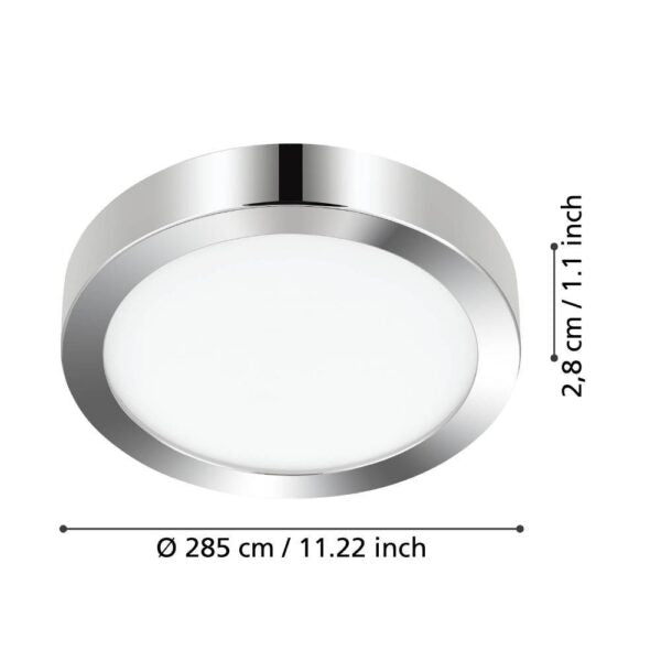 Plafonieră LED Baie IP44 FUEVA 5 Silver Echivalent 250W