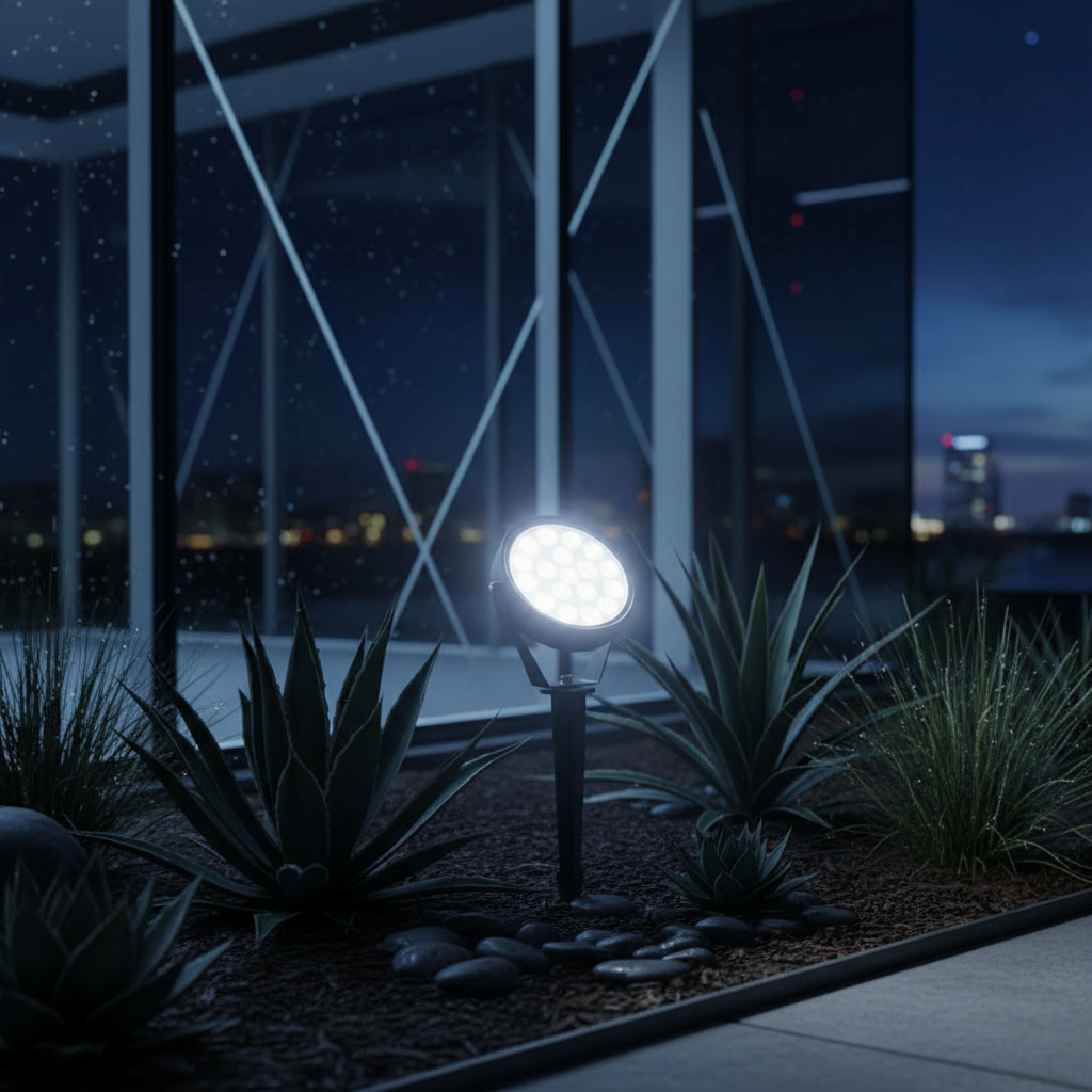 Spot LED Gradina Lollipop 15W Lumina Rece Negru