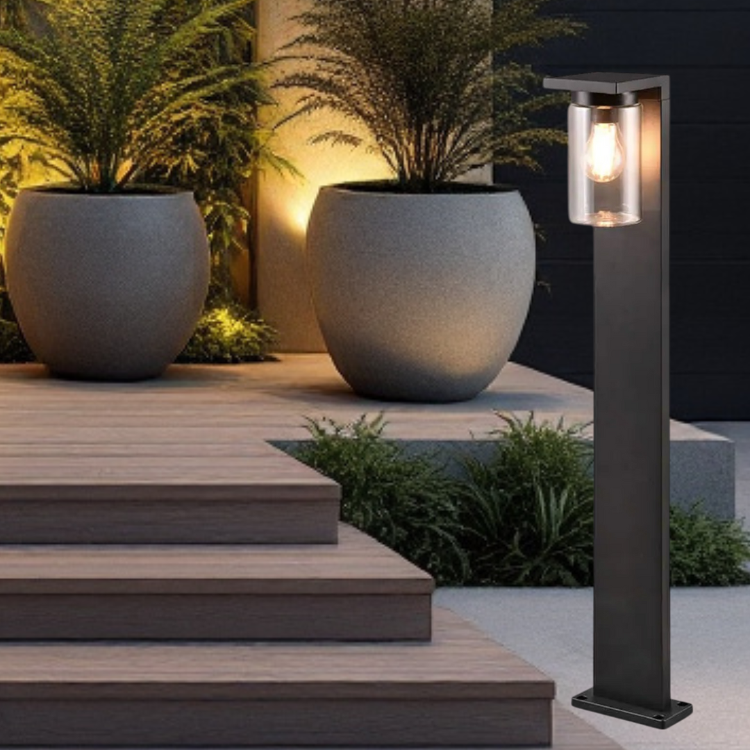 Stalp Ornamental ARDILA Finisaj Negru 100CM 1XE27