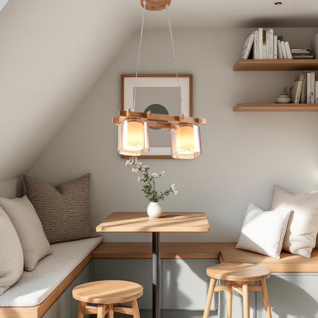 Lustra Lemn 2xE27 NovaWood