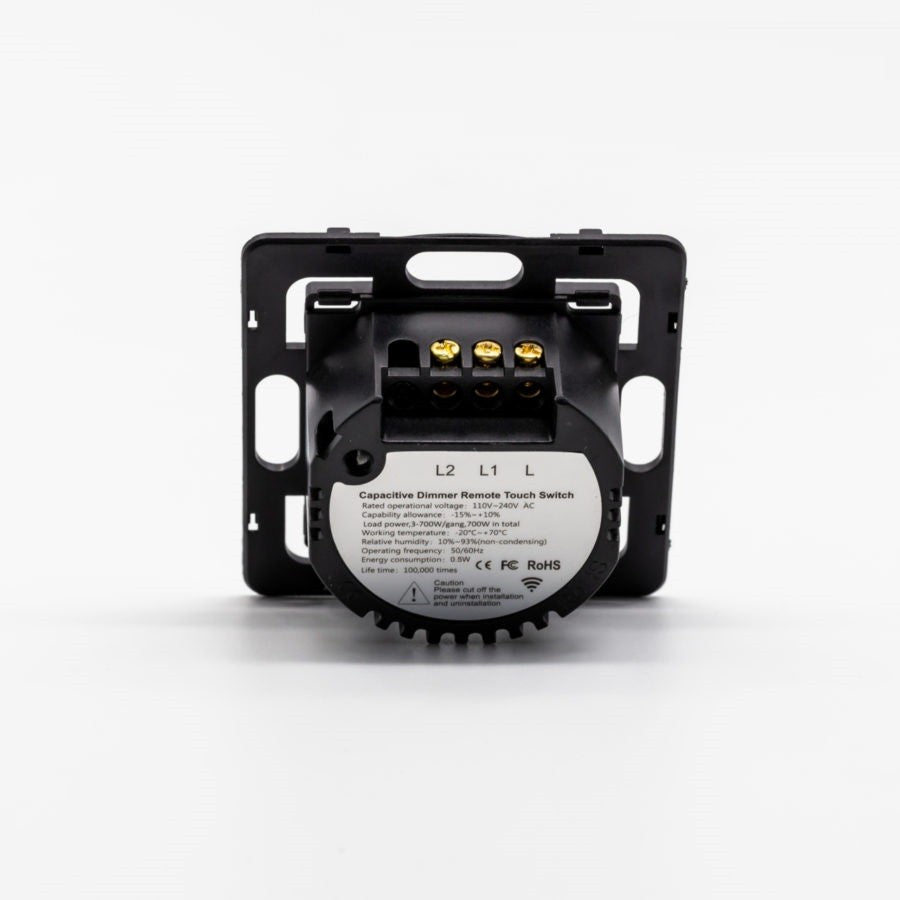 Intrerupator dimabil dublu wireless cu touch din sticla