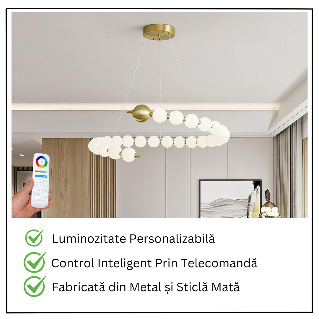 Lustra LED 36x2W MAT GOLD G3974-15 + 1 cu Telecomanda AURIE / ABAJUR Chandeliers