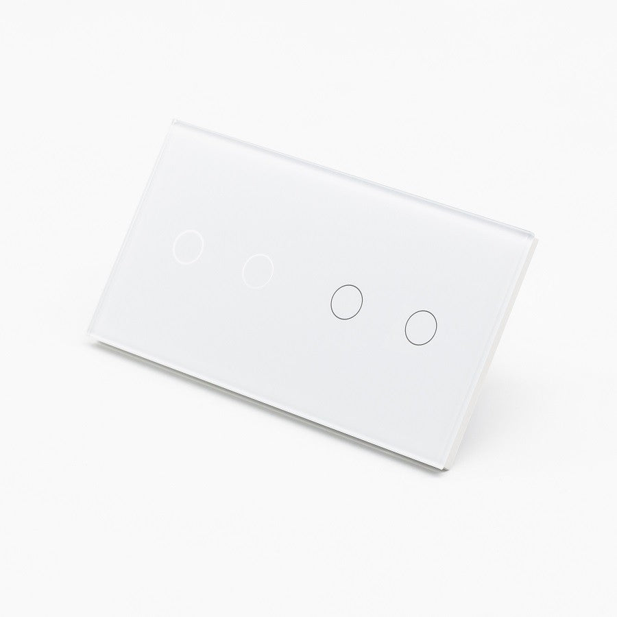 Intrerupator dublu + dublu cu touch din sticla