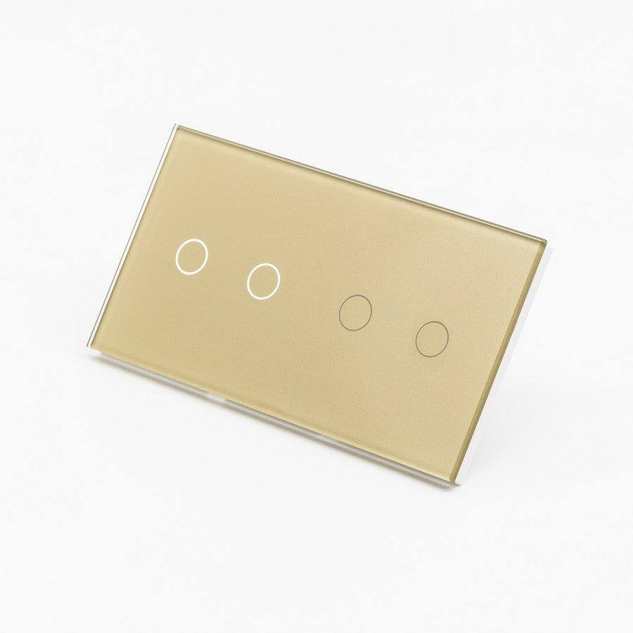 Intrerupator dublu + dublu cu touch din sticla