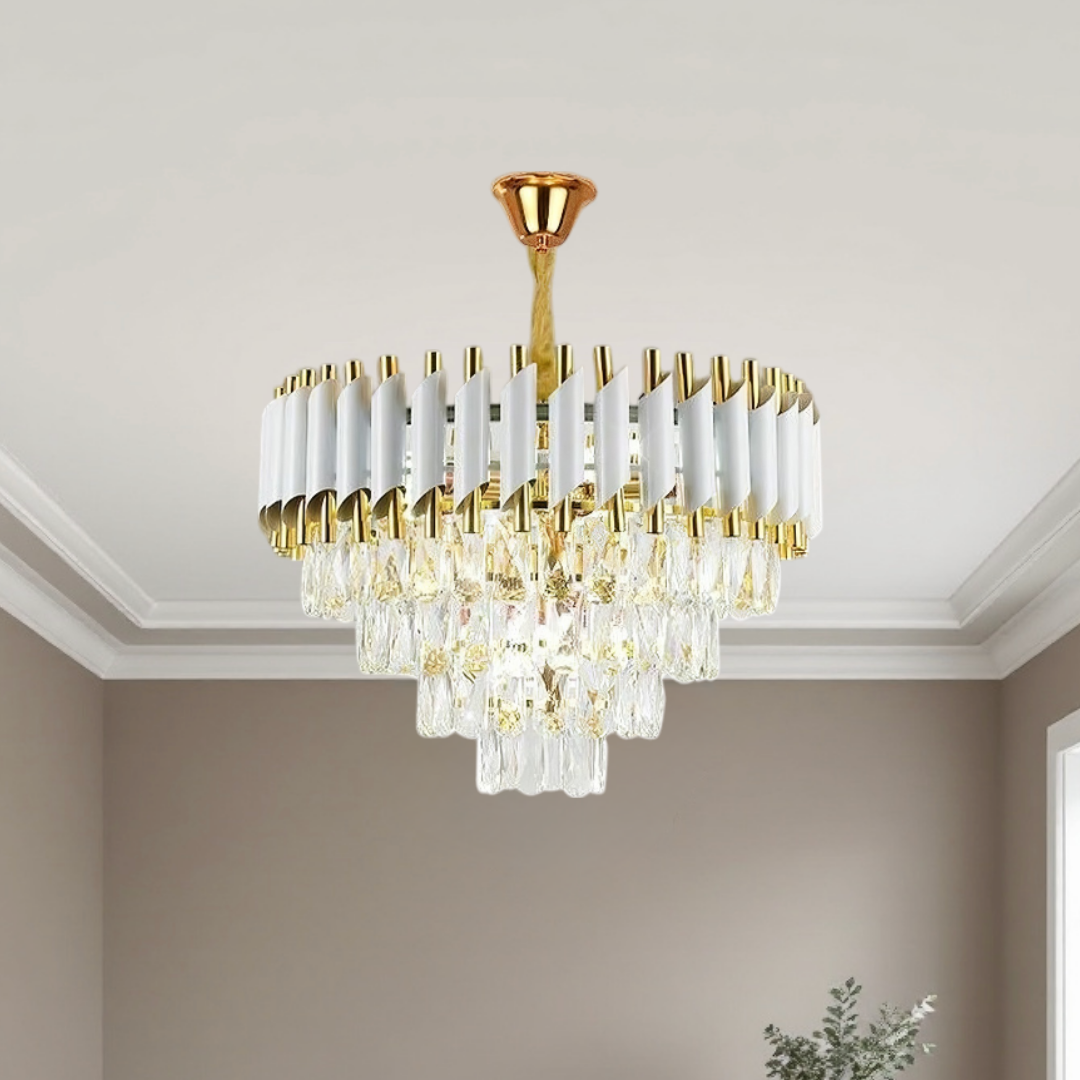 Candelabru Cristal WHITE PANTHER 40CM