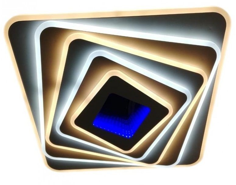 Lustra LED LEVELS 3D RGB Square Echivalent 800W Telecomanda