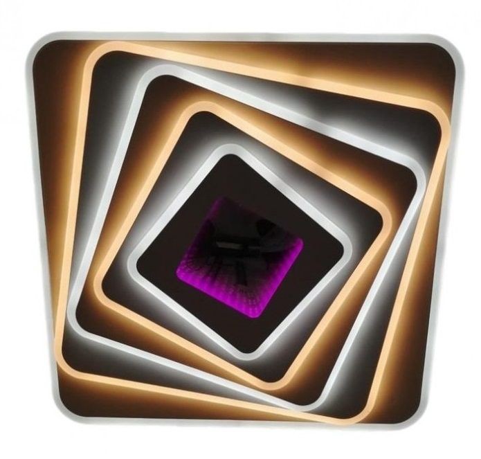 Lustra LED LEVELS 3D RGB Square Echivalent 800W Telecomanda