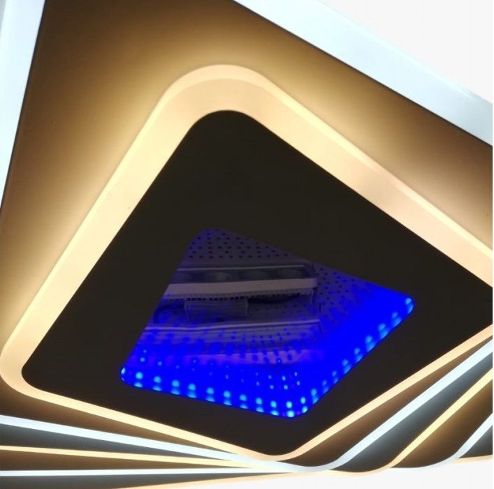 Lustra LED LEVELS 3D RGB Square Echivalent 800W Telecomanda