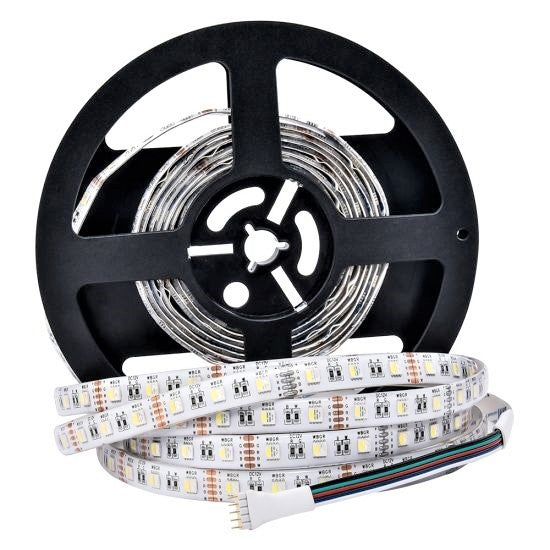 Banda LED 5050 60 SMD-ML Interior RGBW Cu Lumina Calda - rola 5 metri