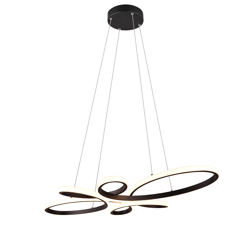 Lustra LED Suspendata PREMIUM Fly Black Echivalent 400W Dimabila