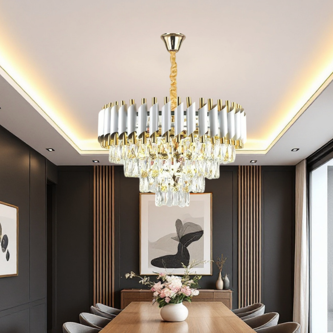 Candelabru Cristal WHITE PANTHER 50CM