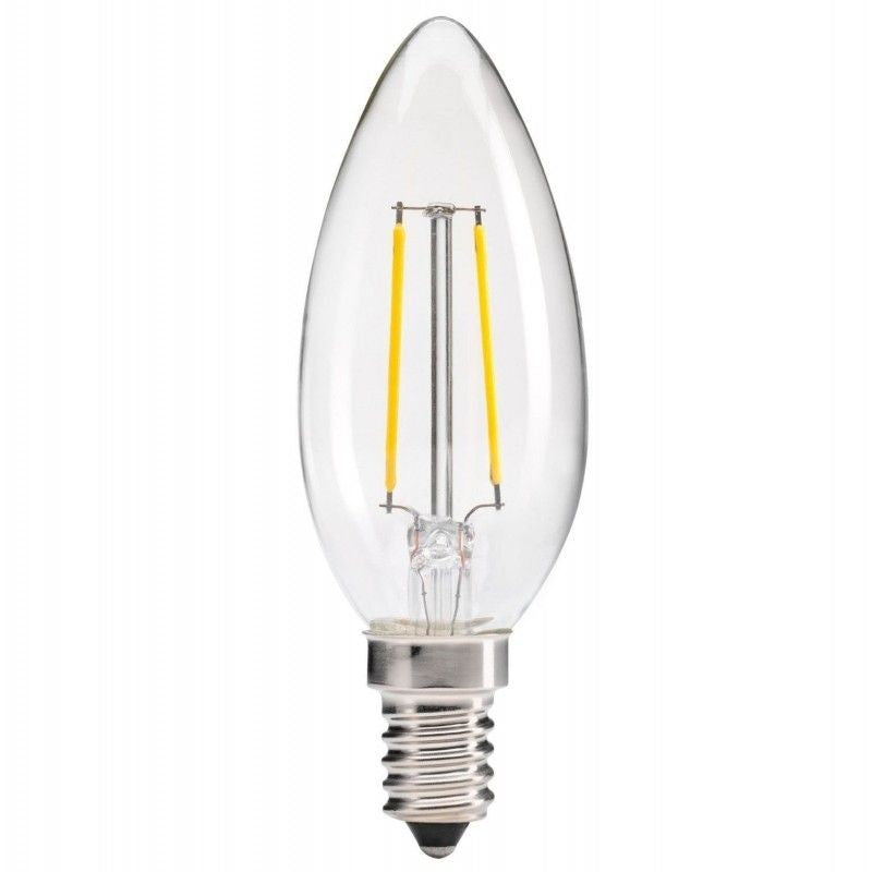 Bec LED E14 4W Filament Lumanare Transparent
