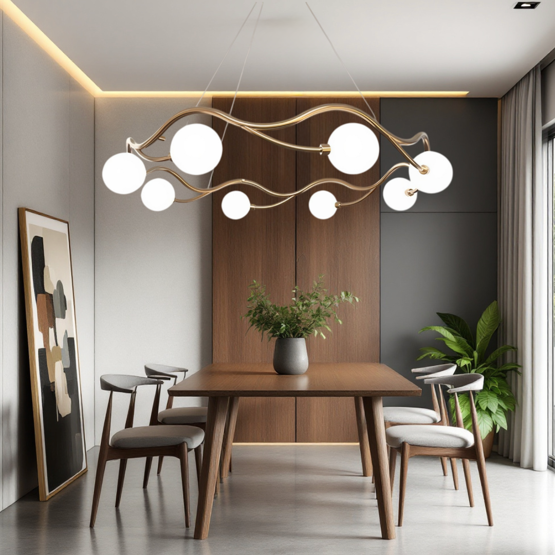 Lustra Abajur MAT GOLD Elven Ring 8xG9 60cm