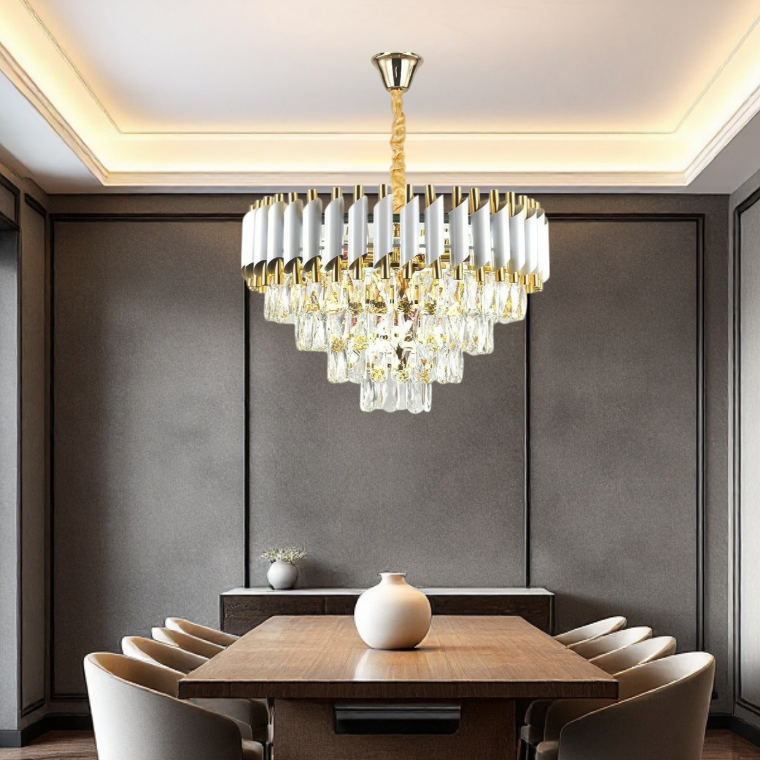 Candelabru Cristal WHITE PANTHER 50CM