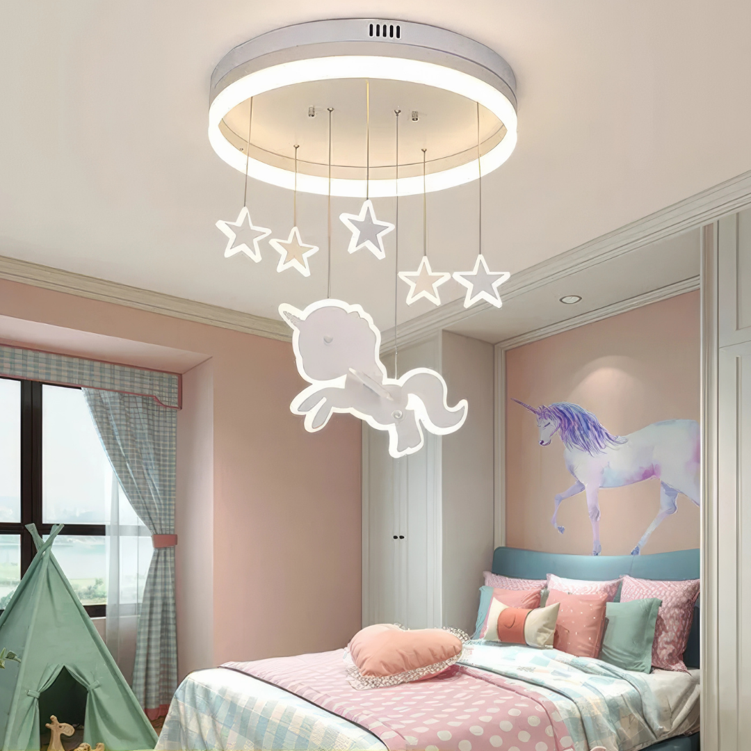 Lustra LED 100W Starry Unicorn Telecomanda Echivalent 500W