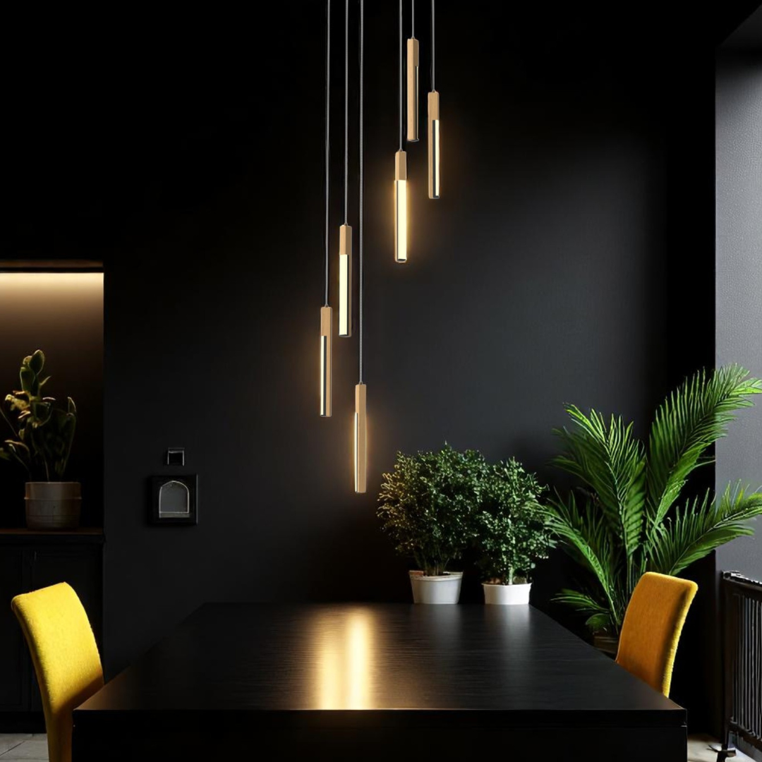 Lustra LED Suspendata ELIOT Lemn Design Echivalent 300W