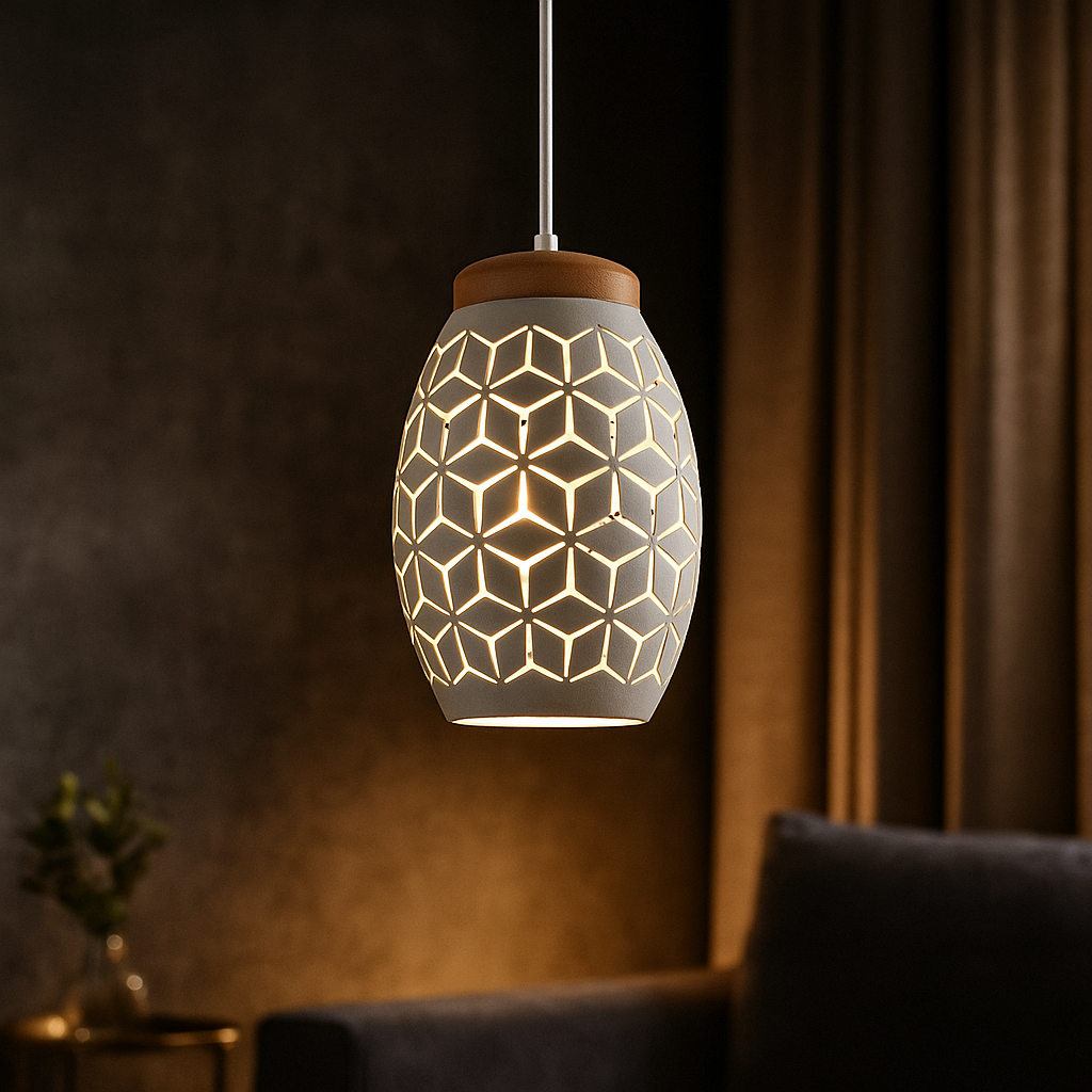 Pendul Decorativ BIDAR 1xE27 Alb