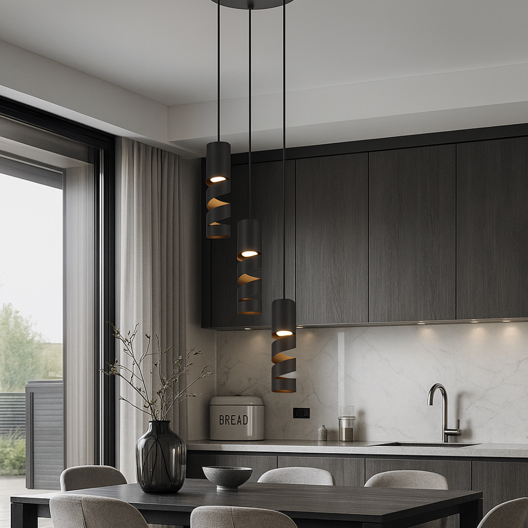 Lustra Suspendata STREAM Black Premium 3xGU10