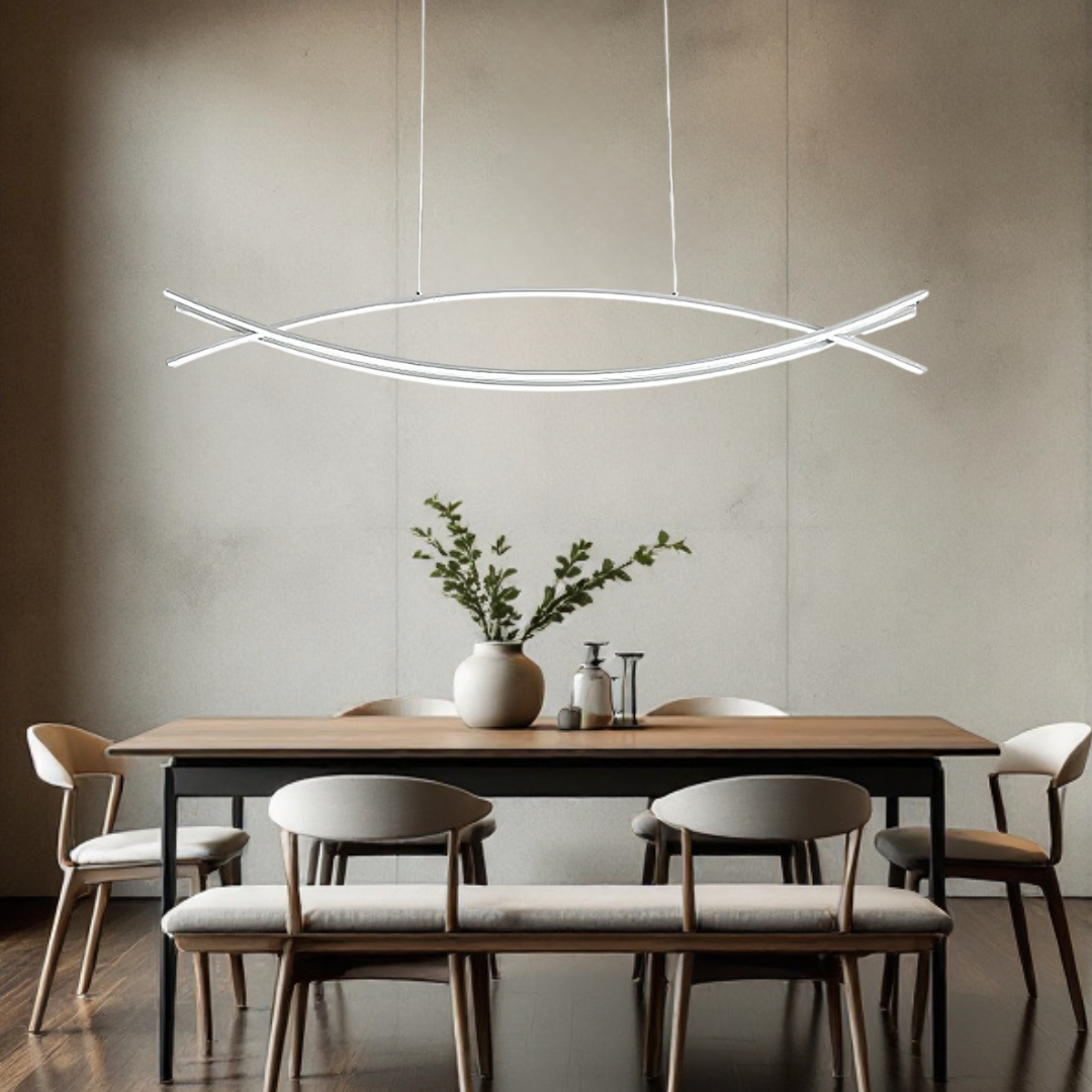 Lustra LED Suspendata 80W OFFICE  WHITE cu Telecomanda Echivalent 500W