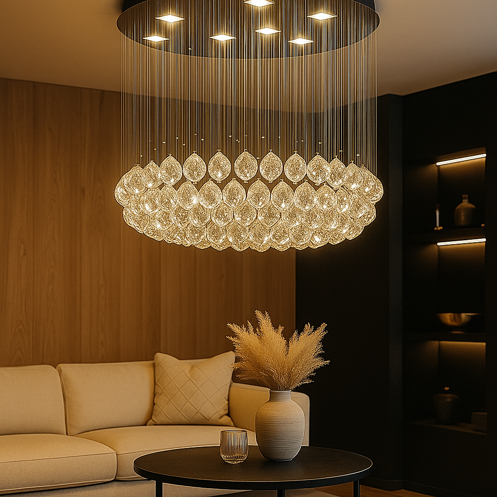 Candelabru LED Cristal Blinx 5x9W Silver Echivalent 400W