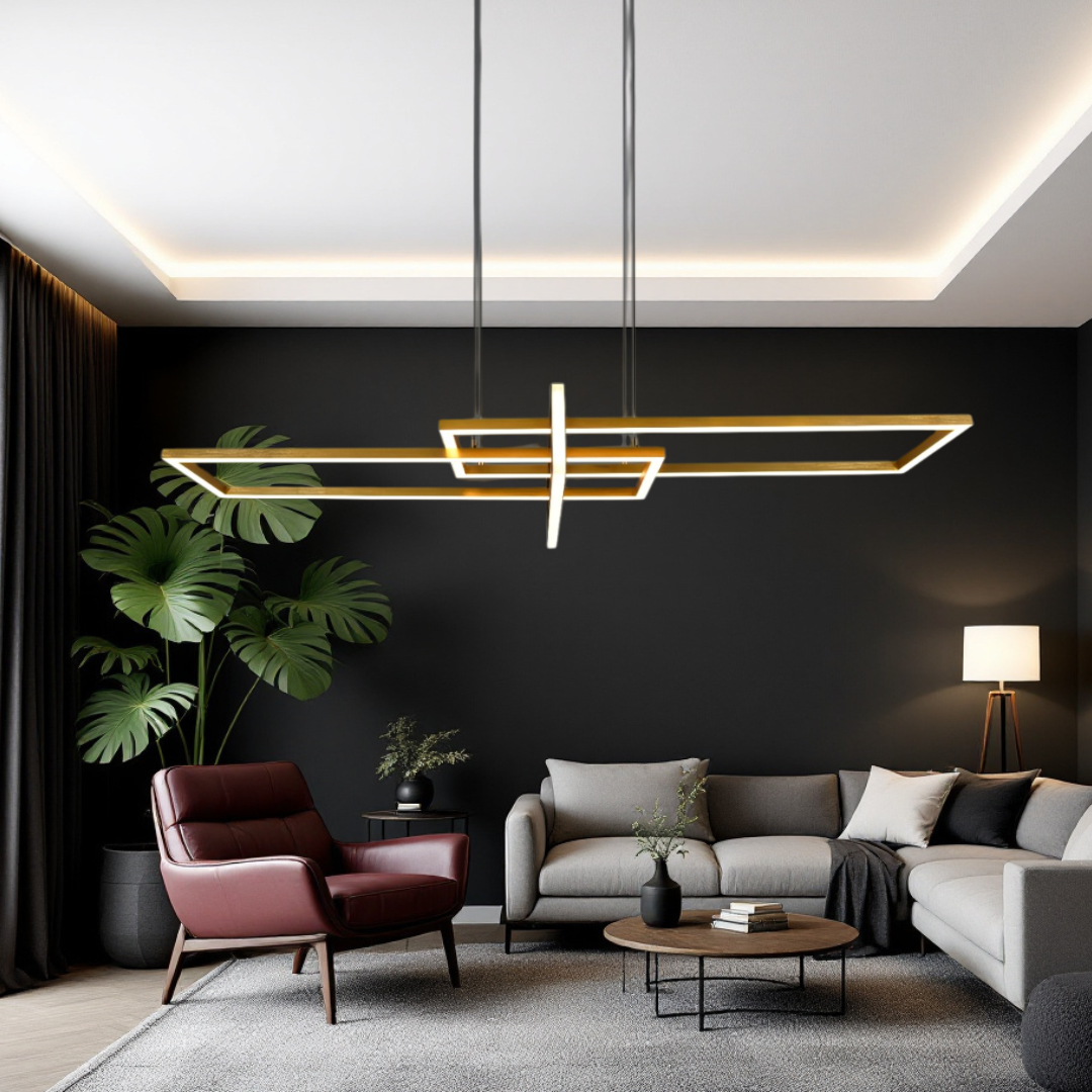 Lustra LED Suspendata PREMIUM SALINAS GOLD Echivalent 500W Dimabila