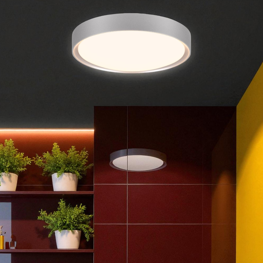 Plafoniera LED Baie IP44 Clarimo Grey 12W Echivalent 100W