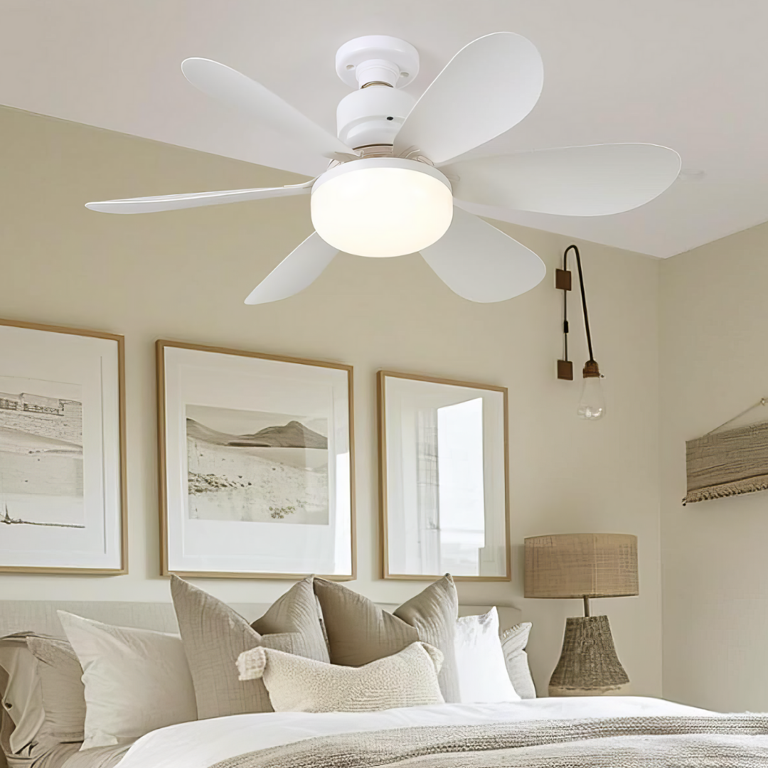 Bec LED E27 30W cu Ventilator, 3 Lumini si telecomanda