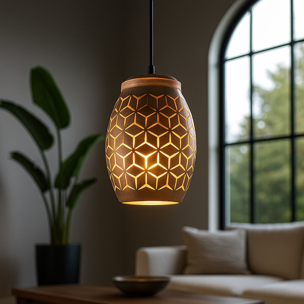 Pendul Decorativ BIDAR 1xE27 Maro