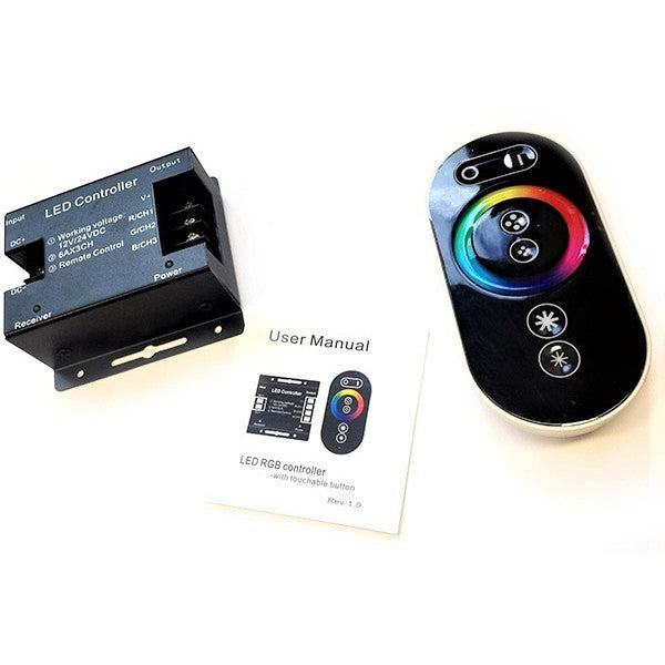 Controller RGB 432W 12V-24V Telecomanda TOUCH RF