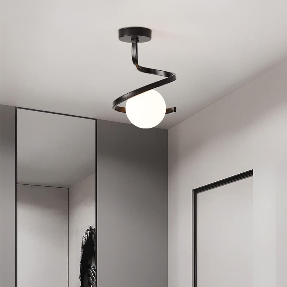 Lustra MERSA Black Abajur Mat 1xE27