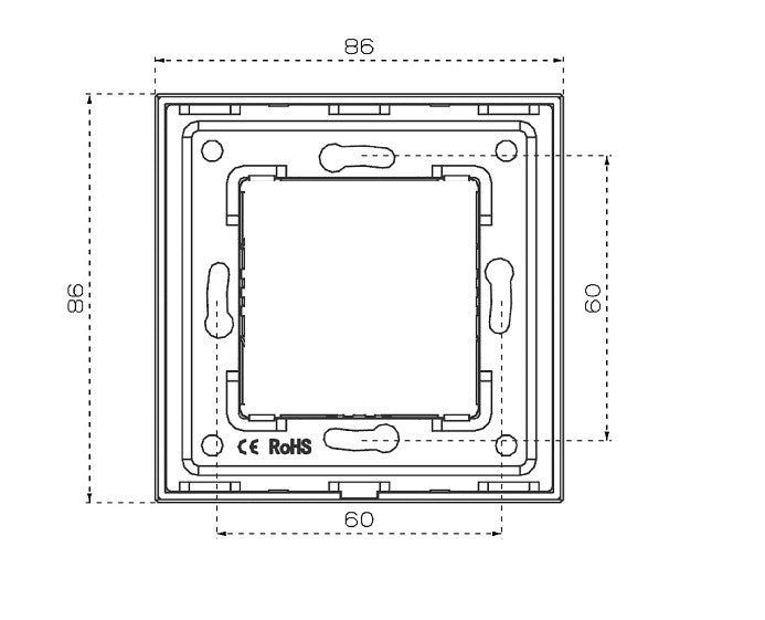 Priză Schuko cu ramă din sticlă și protecție la apă
