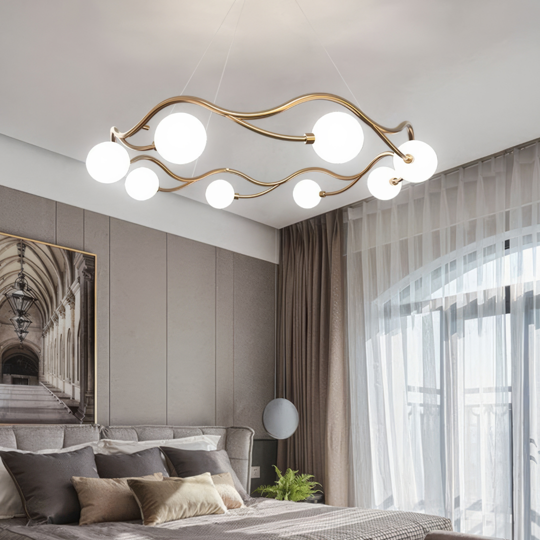 Lustra Abajur MAT GOLD Elven Ring 8xG9 60cm