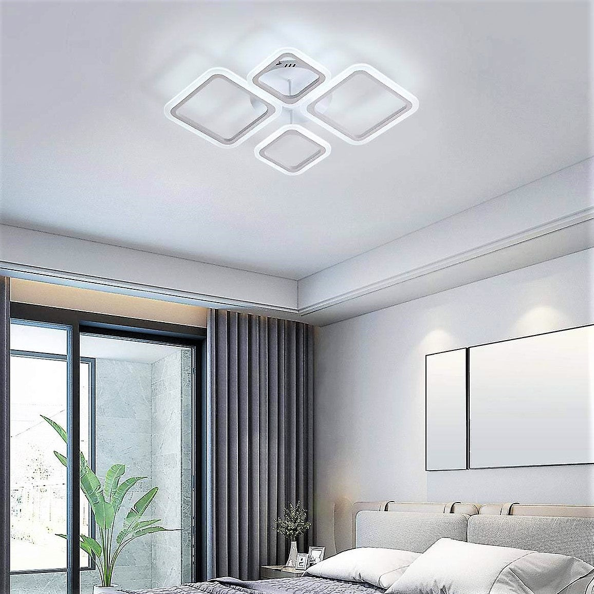 Lustra LED 2+2 DIAMOND Echivalent 350W Telecomanda