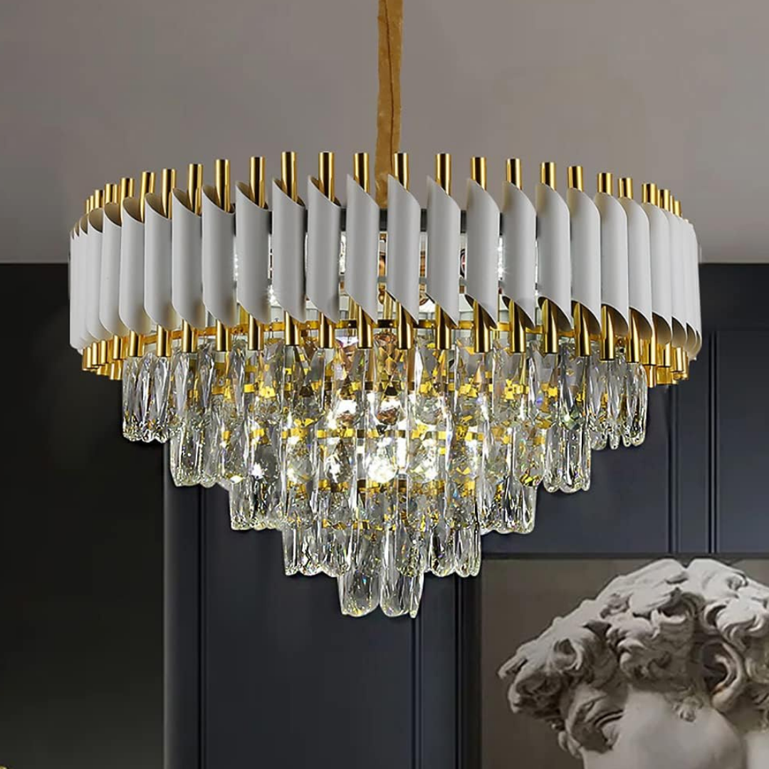 Candelabru Cristal WHITE PANTHER 50CM